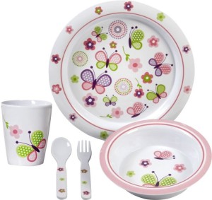 Zestaw obiadowy dla dzieci Kid Set Butterfly Girl 3+ - Brunner