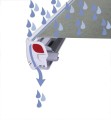 System odprowadzania wody w markizie ściennej F45L Fiamma Polar White Royal Grey.