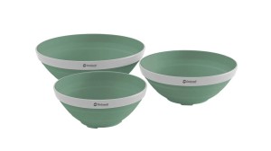 Zestaw misek składanych zielonych Collaps Bowl Set marki Outwell.