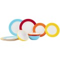 Zestaw naczyń z melaminy Tableware Rainbow Gimex.
