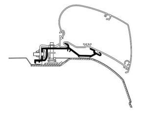Adapter do markizy dachowej Omnistor serii 6/9 do Ducato/Jumper/Boxer H2.
