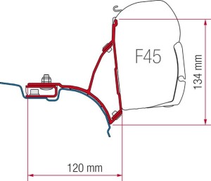 Adapter do markizy F45S VW T5 i T6 Transporter Multivan Fiamma.