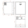 Wymiary lodówki QL90 Yolco black