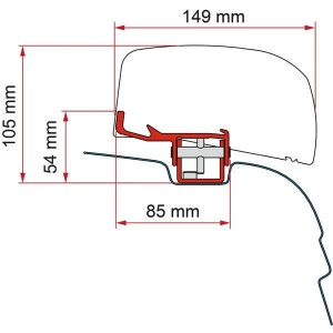 Adapter Kit VW T5/T6 Fiamma.