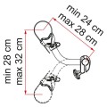 Wymiary uchwyt Bike Block Pro S 2 Fiamma.