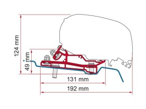 Adapter do markizy F80/F65 Ford Transit H3 400 od 2014 r. - Fiamma