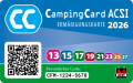 Karta zniżkowa ACSI Camping Card.