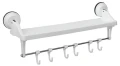 Półka z wieszakami Storage Rack With Hooks White - EuroTrail