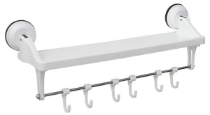 Półka z wieszakami Storage Rack With Hooks White - EuroTrail
